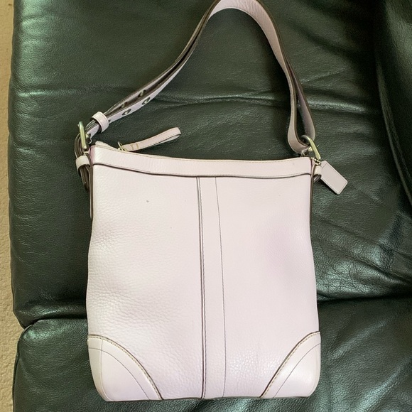 Coach Crossbody/Shoulder Leather Bag, Lavender Color - Picture 1 of 16